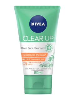 Nivea Face Wash Deep Pore Cleanser Clear Up With Sea Salt Salicylic And  Hyaluronic Acid  - Image 1