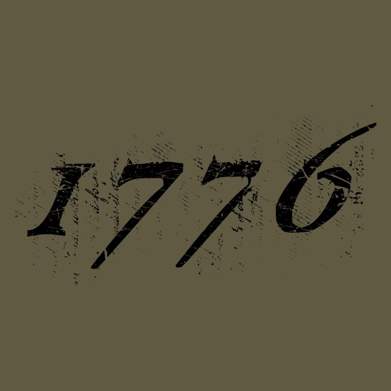 Grunt Style 1776 Flag Men's T-Shirt (Military Green, XLarge) - Image 4