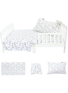 Moonsea Moonsea Crib Sheet Set 3-Piece, Bunny Toddler Bed Set for Boys and Girls  - Image 3