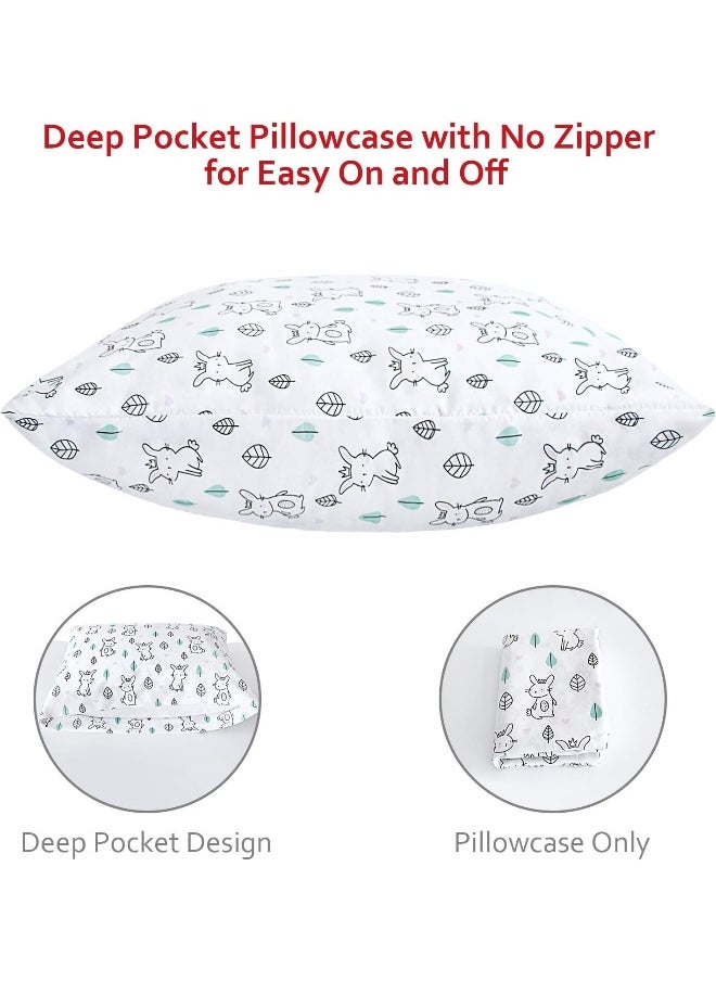 Moonsea Moonsea Crib Sheet Set 3-Piece, Bunny Toddler Bed Set for Boys and Girls  - Image 5