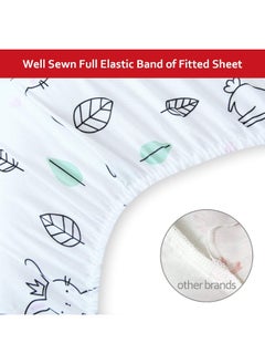 Moonsea Moonsea Crib Sheet Set 3-Piece, Bunny Toddler Bed Set for Boys and Girls  - Image 4