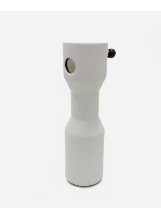 AKDC Slim White Hard Plastic Flower Vase – Minimalist Modern Style – 30×8.5 cm - Image 1
