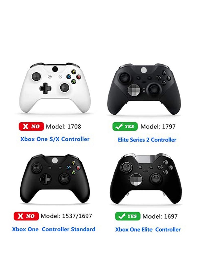 14IN1 Metal Alloy Thumbsticks Trigger D-Pads on Set for XBOX One Elite Series 2 ( model 1797 ) Controller - Black - Image 4