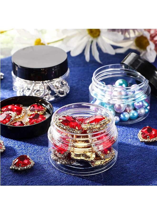 4 Pieces Round Clear Wide-mouth Leak Proof Plastic Container Jars with Lids for Travel Storage Makeup Beauty Products Face Creams Oils Salves Ointments DIY Slime Making or Others 30ml - Image 5