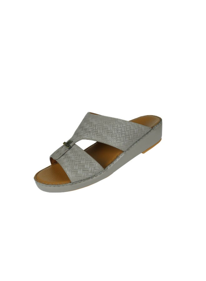Barjeel Uno Mens Arabic Sandals BSP1-61 Grey