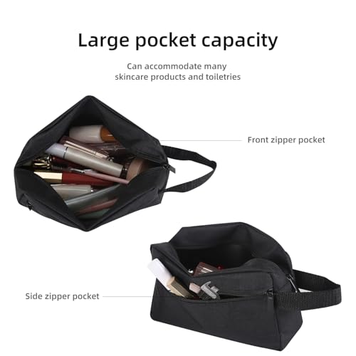 Icramsy Travel Toiletry bag Toiletry bag for women men Hanging Cosmetic bag Travel accessories for Women Men (Black) - Image 4