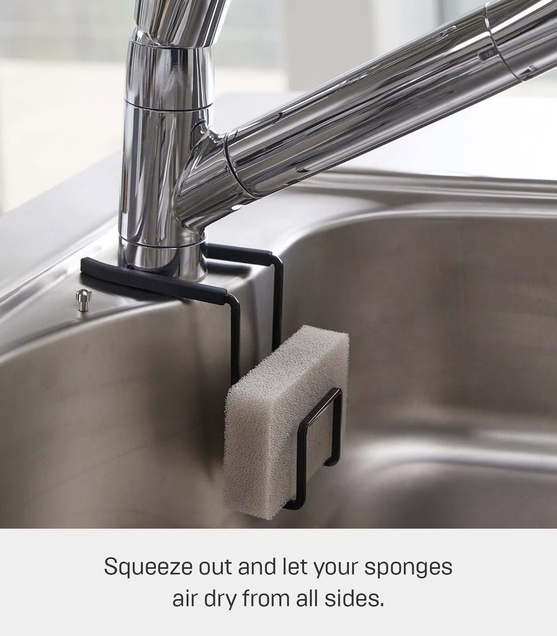 YAMAZAKI Home Tower Faucet-Hanging Sponge Holder - Kitchen Organizer Sink Rack Basket - Steel - Image 3