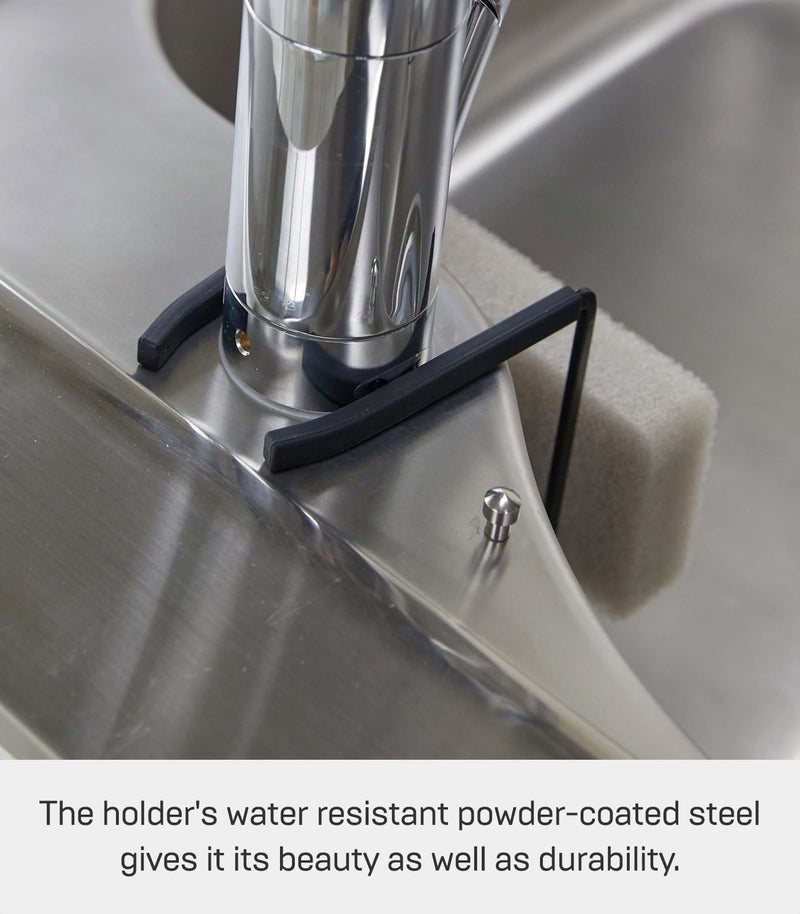 YAMAZAKI Home Tower Faucet-Hanging Sponge Holder - Kitchen Organizer Sink Rack Basket - Steel - Image 5