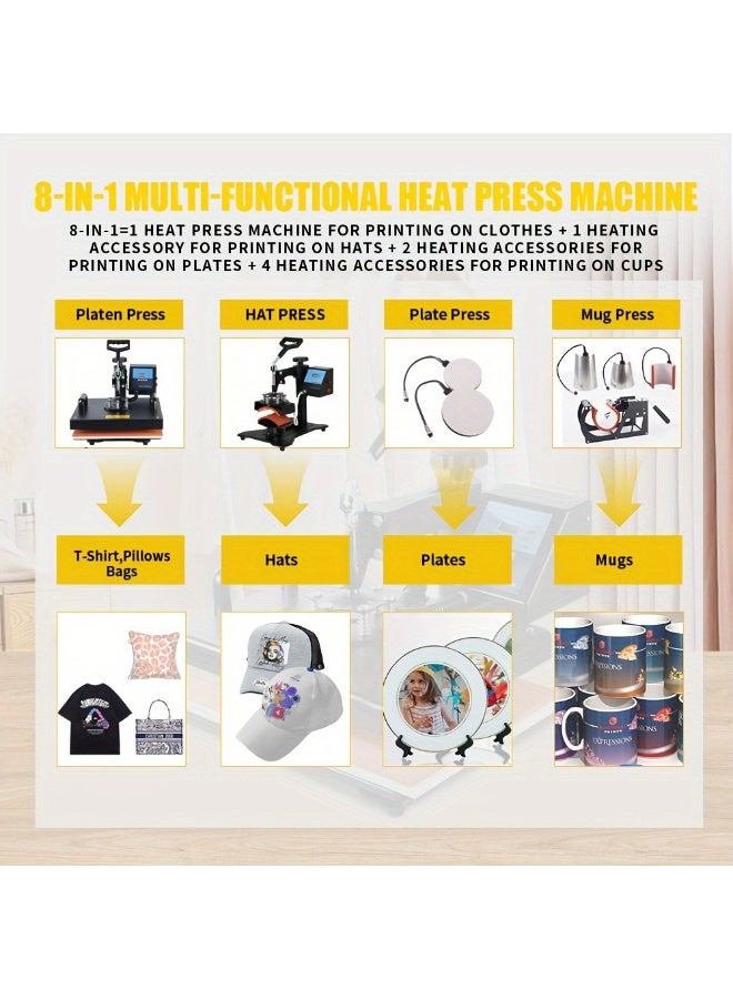 erorex Heat Press Machine – 38×38cm Dual Heating Wires, Digital Controller - Image 5