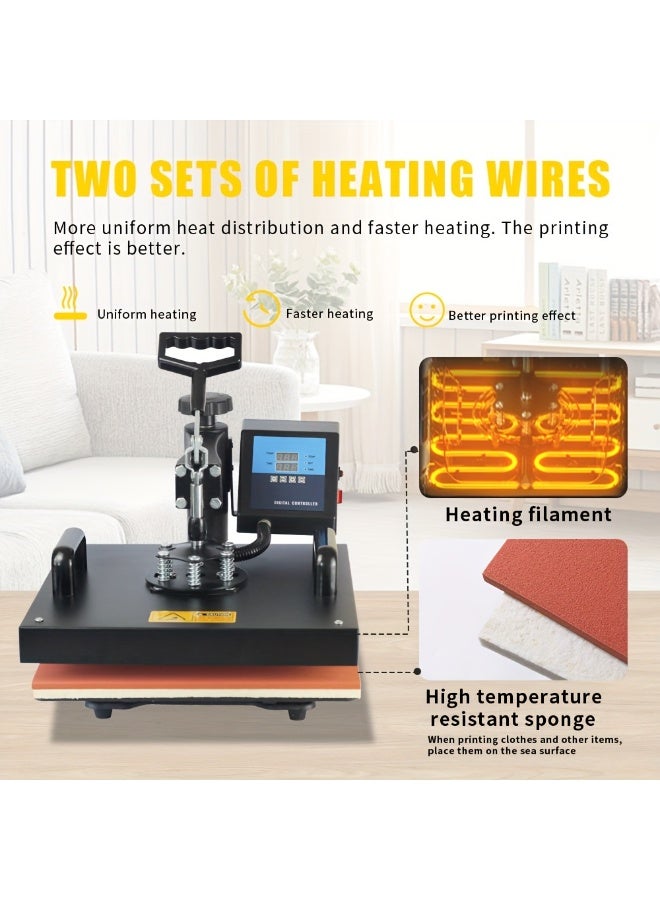 erorex Heat Press Machine – 38×38cm Dual Heating Wires, Digital Controller - Image 2