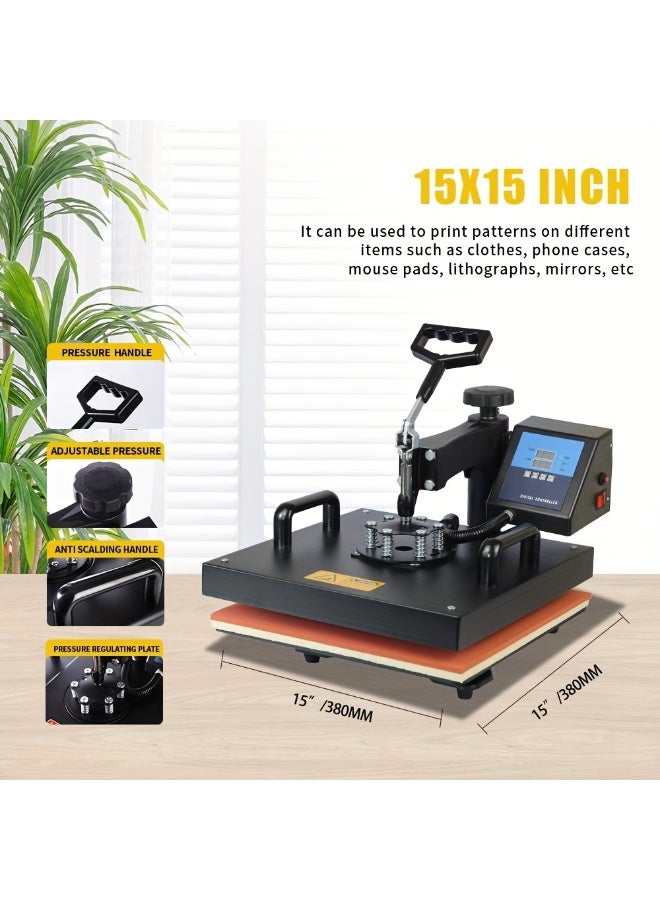 erorex Heat Press Machine – 38×38cm Dual Heating Wires, Digital Controller - Image 3