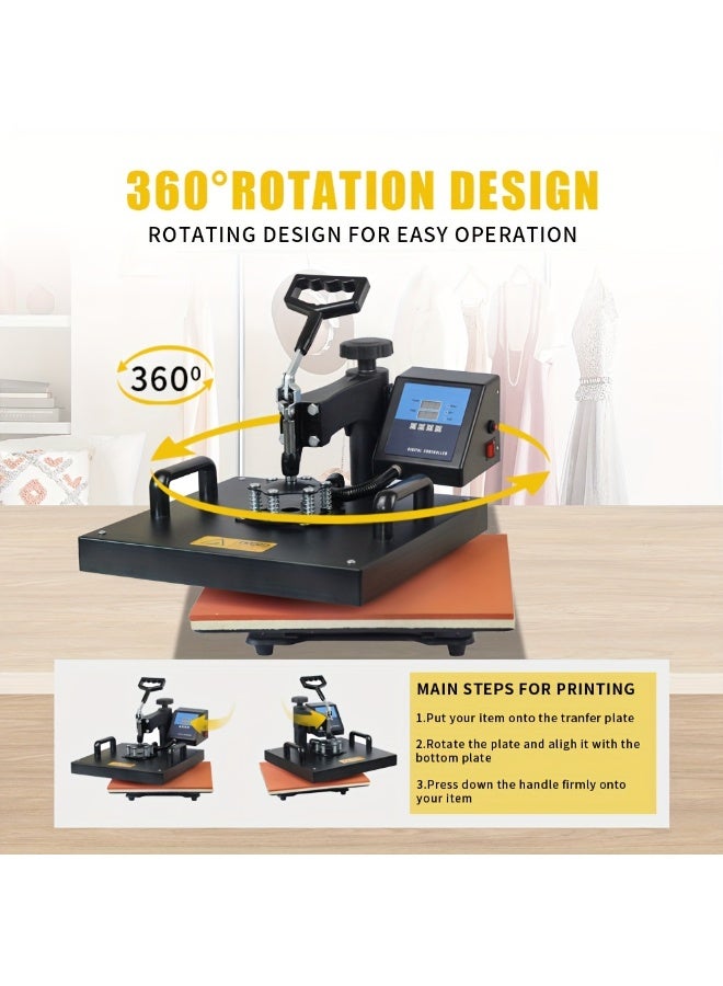 erorex Heat Press Machine – 38×38cm Dual Heating Wires, Digital Controller - Image 4