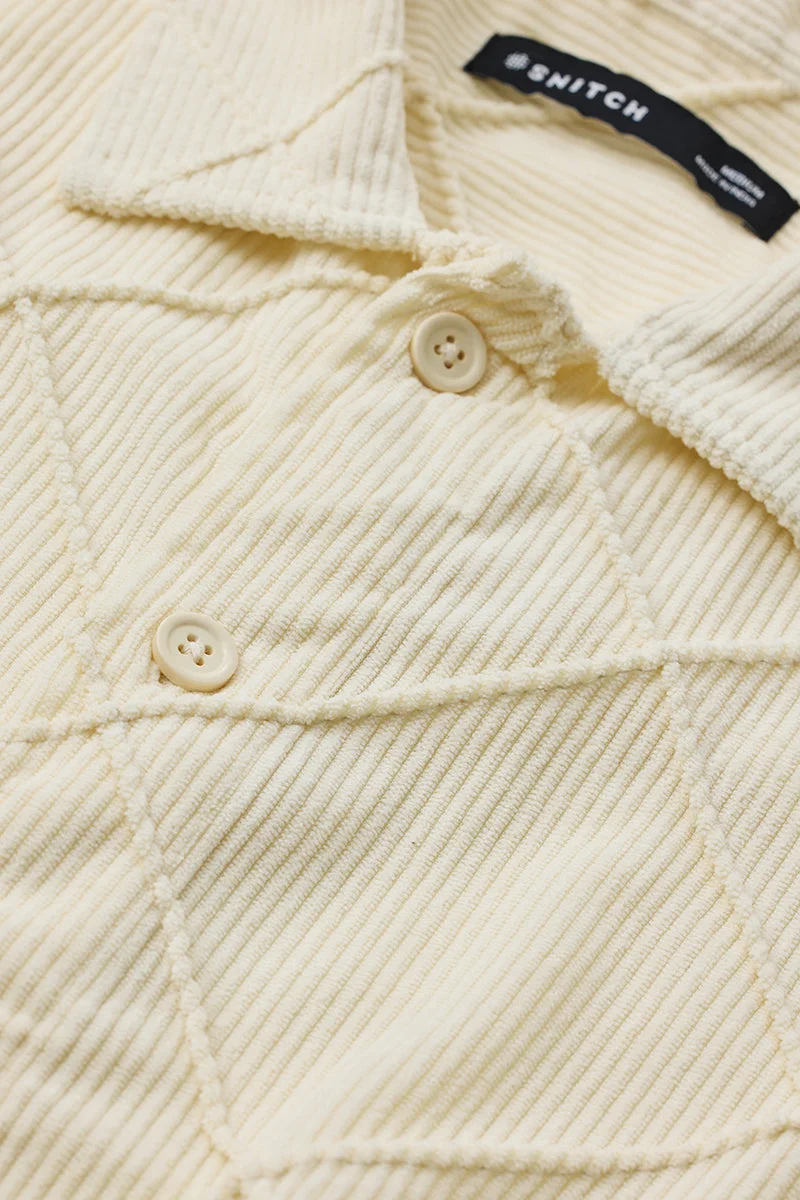 SNITCH قميص قطيفة مريح بقصة فضفاضة