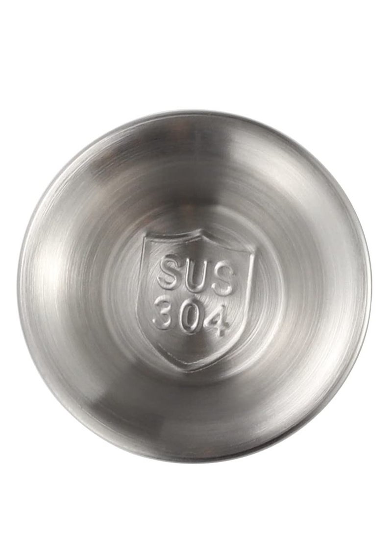 Excefore - Stainless Steel Sauce Cups, Round Condiments Ramekins Grade, Stainless Steel Ramekin Dipping Sauce Cup, Reusable Individual Condiment Container, for Home Party Restaurant Catering - Image 1
