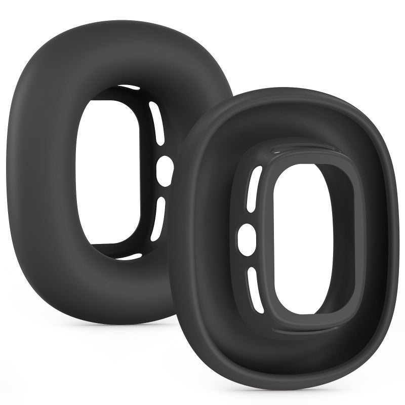 Polislime Silicone Ear Pads Case Cover for AirPods Max Headphones Cushions, Sweatproof, Anti-Scratch Accessories Soft Silicone Protector for Apple AirPods Max (Black) - Image 1