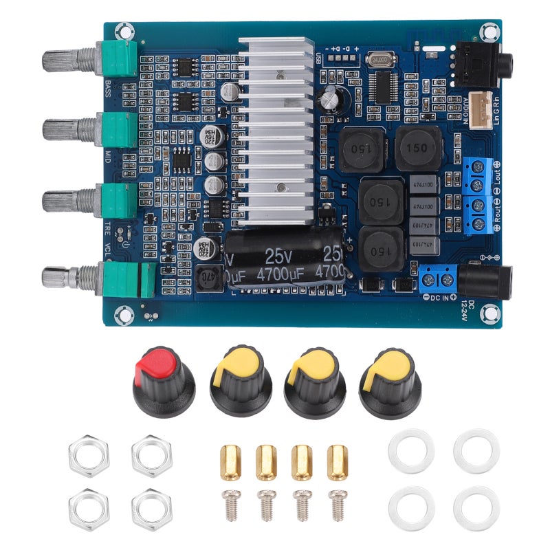Bluetooth Amplifier Board: 50W+50W Dual-Channel, High Performance TPA3116 Digital Chip - Power-Saving 90% Efficiency, Multi-Power Inputs for Home DIY Car Audio Setup - Image 1