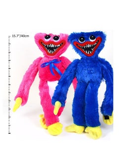 Y&D 2 Pieces Poppy Playtime Huggy Wuggys Plush Toys Blue and Pink 40cm  - Image 3
