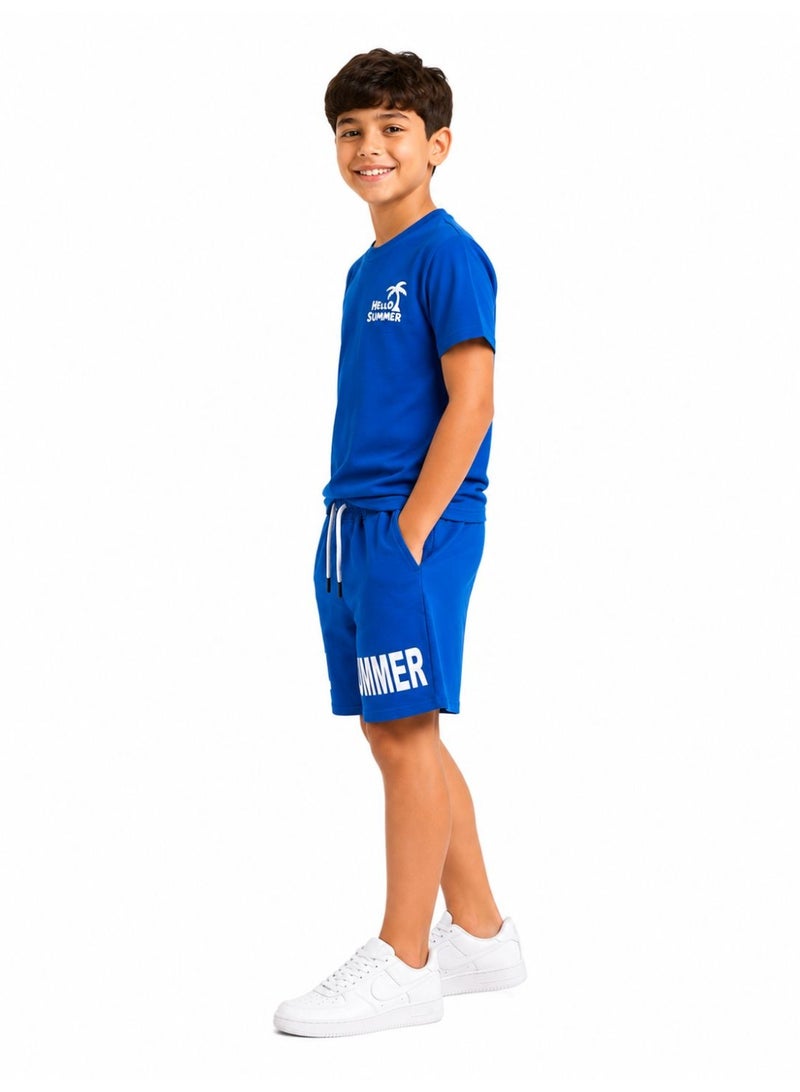 Caesar Boys' 2-piece set: short-sleeved T-shirt and shorts. - Image 2