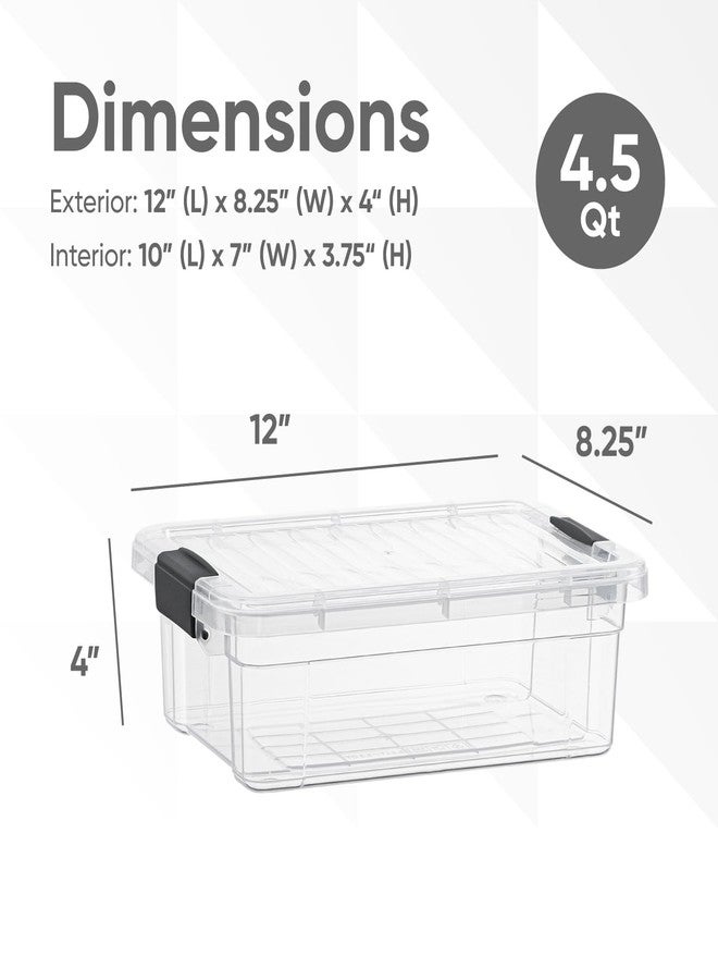 Superio Clear Storage Box with Lid, 4.5 Quart Plastic Container Bins for Organizing, Stackable Crates, BPA Free, Non Toxic, Odor Free, Organizers for Home, Office, School, and Dorm - Image 2