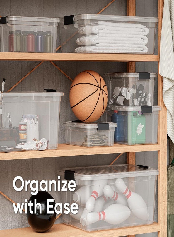 Superio Clear Storage Box with Lid, 4.5 Quart Plastic Container Bins for Organizing, Stackable Crates, BPA Free, Non Toxic, Odor Free, Organizers for Home, Office, School, and Dorm - Image 5
