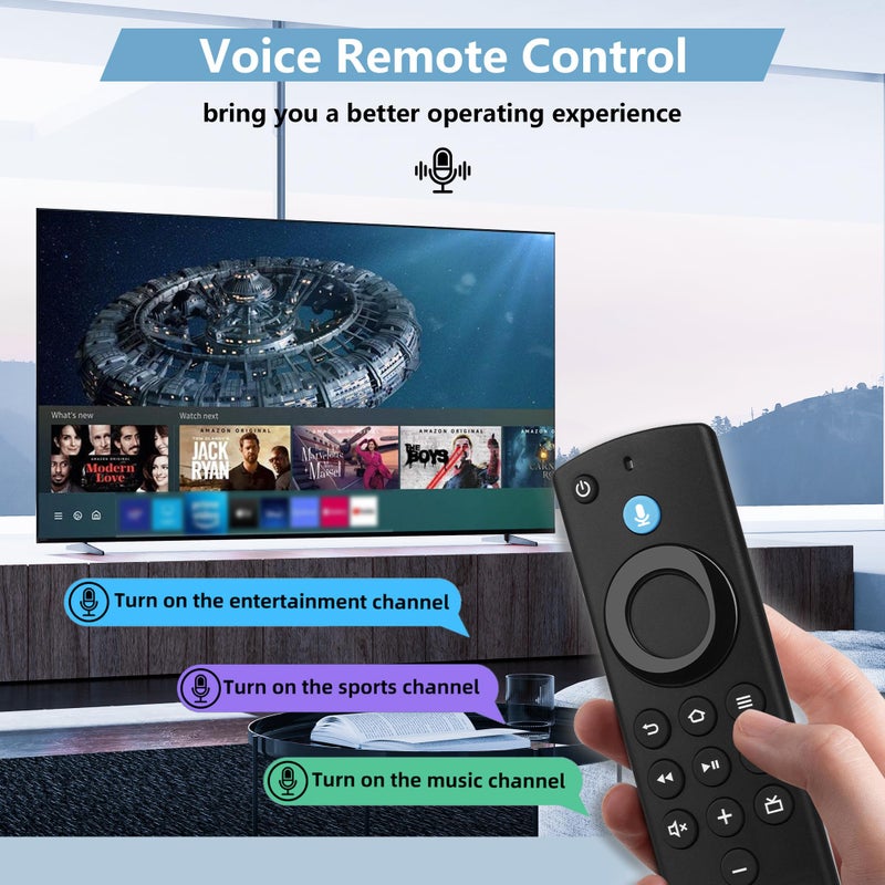 PUPINGPIG Remote Control Replacement Compatible with Fire Series Smart TV 4K, Cube (1st Gen/2nd Gen/3rd Gen), Replacement FireStick Remote (4K Max/2nd Gen/3rd Gen/Lite) with Voice Control - Image 3