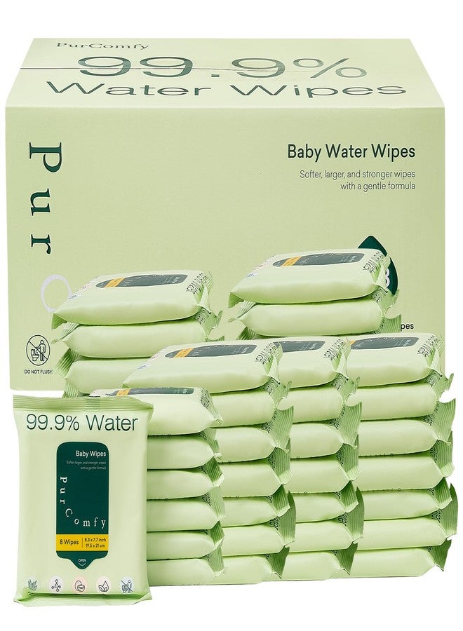 PurComfy Baby Wipes Unscented, 42 Travel Pack 99.9% Water Wipes with Plant Based, Hypoallergenic for Sensitive Newborn Skin, Total 336 Count Wet Wipes - Image 1