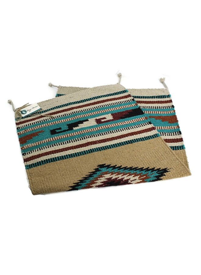 Onyx Arrow Southwest Décor Area Rug 20 X 40 Inches Center Diamond Tan Turquoise - Image 4