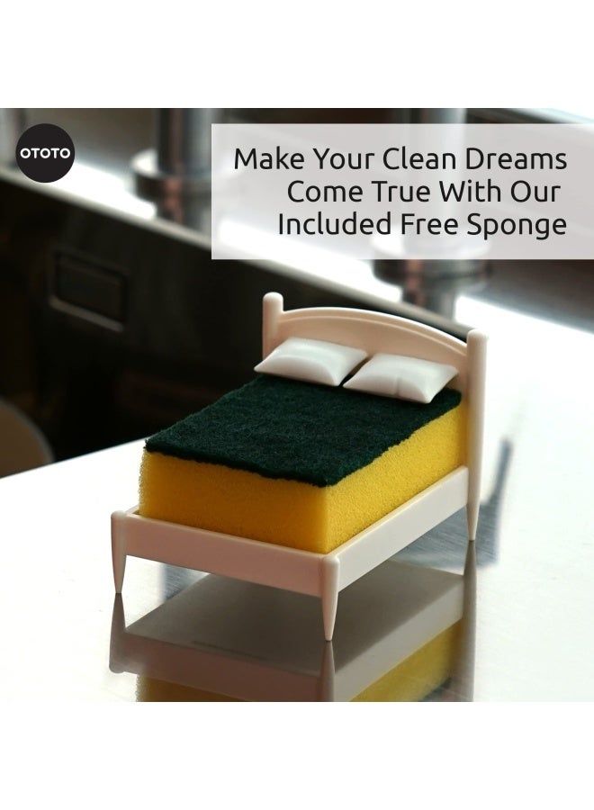 OTOTO Clean Dreams Kitchen Sponge Holder  Plastic Dish  Fits Any Standard Size Scrubby  Decor and Unique Gift Idea - Image 4
