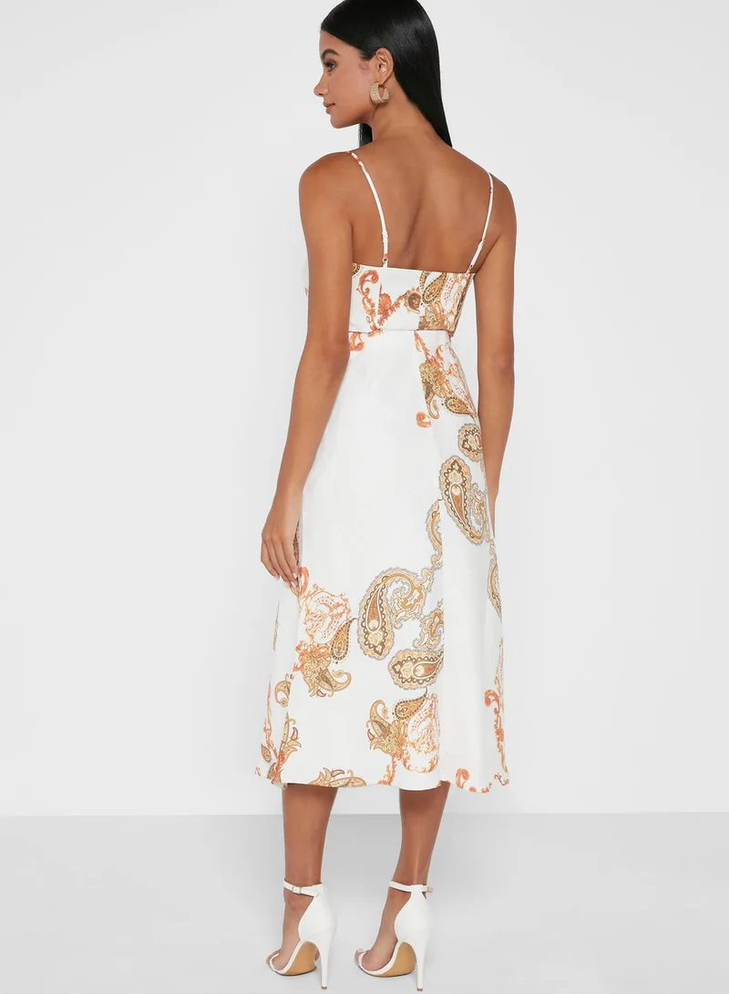 Bardot Cut Out Pleated Dress