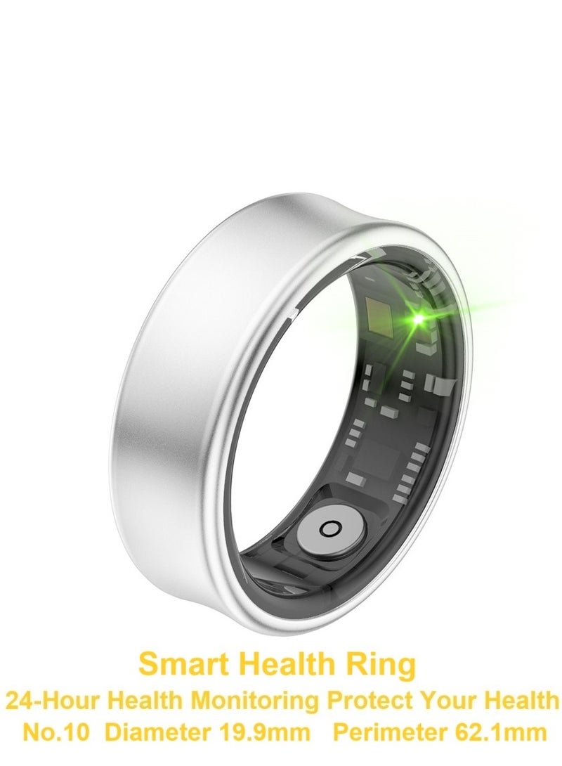 general Smart Ring SR05 for Heart Rate BlodOxygen Sleep Monitoring all Weather Motion Calculation 24-hour Health Monitoring Protect Your Health Sub-Silver No.20 - Image 1