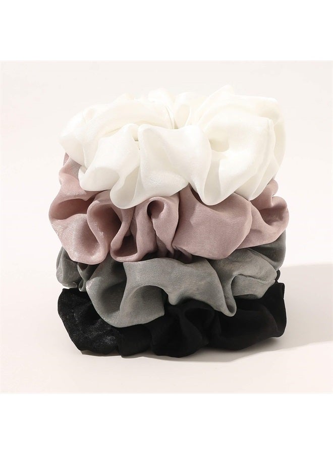 Ivyu Scrunchies Hair Ties for Women - Big Silk Satin Scrunchie Exra Large Jumbo Gaint Oversized Cute Scrunchy for Curl Thick Hair Ligas Para el Cabello De Mujer Decorations Hair Accessories Gift for Girls - Image 1