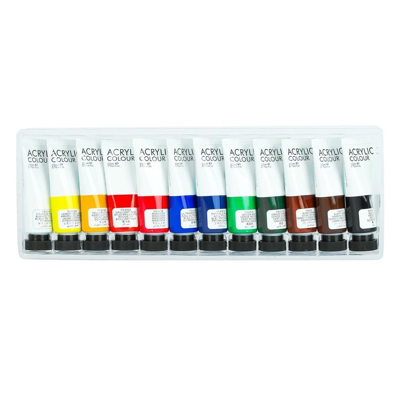Art Ranger Acrylic Paints, Set Of 12 Colors (22 ml Each) | Non-Toxic, Fast Drying & Water-Resistant | Ideal for Artists, Students, and Beginners - Image 3
