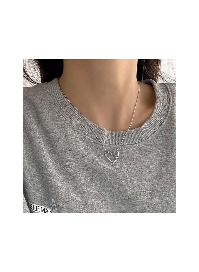 Fayrouz Jewellery Women Hollow Heart Stainless Steel Clavicle Bone Pendant Necklace Light Luxury Simple Fashion Accessories - Image 3