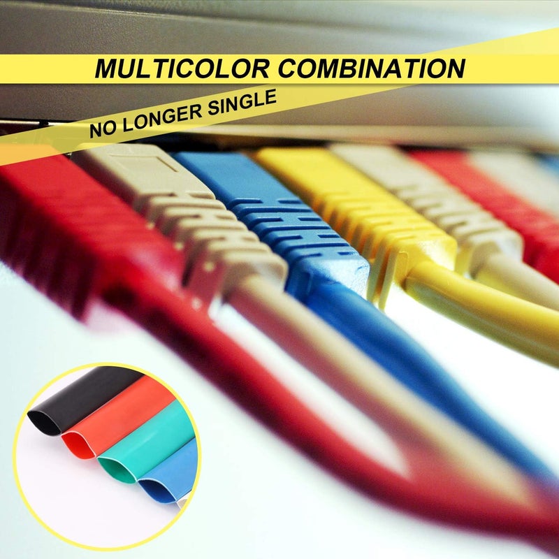 Young4us 6 Pack 3/4'' Heat Shrink Tube 3:1 Adhesive-Lined Heat Shrinkable Tubing 6 Color 1.3Ft - Image 3