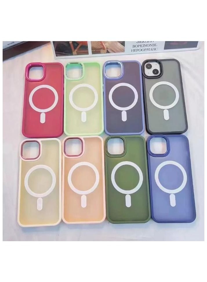 HEXABEX حافظة آيفون 14 برو، غطاء خلفي واقي غير لامع مع حافظة ماغسيف لآيفون 14 برو أزرق 6.1" - Image 2