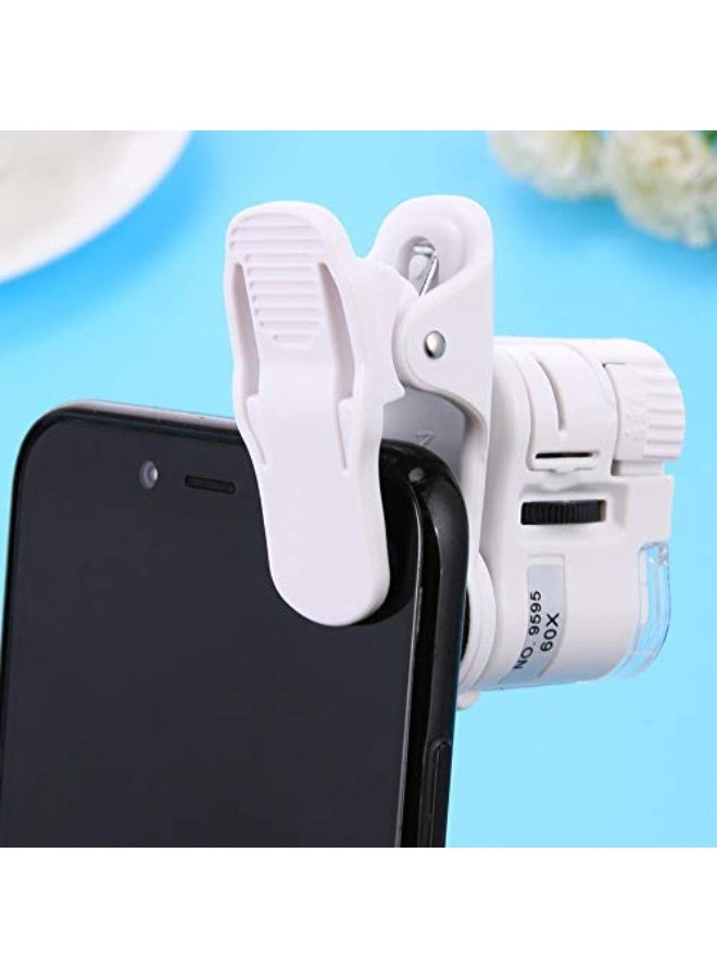 HAIIQU 60X Digital Microscope for Cell Phone with LED Light Phone Universal Mobile Magnifying Glass Macro Lens Zoom Clip Compound Microscop (Color show) - Image 3