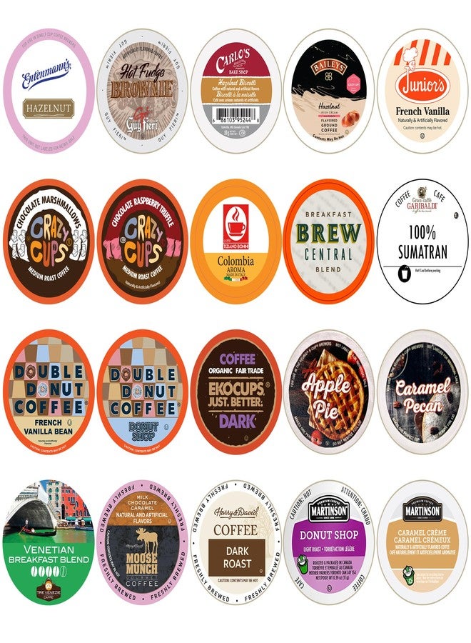 Crazy Cups Perfect samplers Variety Pack Sampler, Assorted Single Serve Pods for Keurig K Cups Makers, 20 Count - Image 1