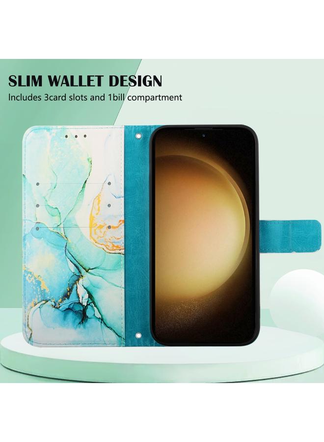 اس-توب جراب لهاتف Samsung Galaxy S24+ 5G PT003 جراب هاتف جلدي قلاب بنمط رخامي - Image 5
