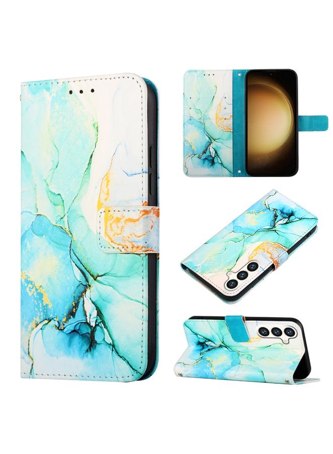 اس-توب جراب لهاتف Samsung Galaxy S24+ 5G PT003 جراب هاتف جلدي قلاب بنمط رخامي - Image 1