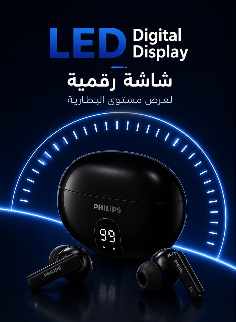 Philips TAT3559BK 3000 Series True Wireless Earbuds – Deep Bass Performance, Long-Lasting Battery Black - Image 5