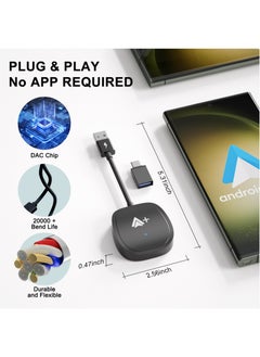 Boyi Android Auto Wireless Adapter Supports Netflix, YouTube, and Tiktok Stream Media Play, for OEM Android Phones Converts Wired Android Auto to Wireless Plug & Play Wireless Android Auto Dongle for Cars  - Image 5