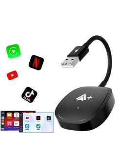 Boyi Android Auto Wireless Adapter Supports Netflix, YouTube, and Tiktok Stream Media Play, for OEM Android Phones Converts Wired Android Auto to Wireless Plug & Play Wireless Android Auto Dongle for Cars  - Image 1