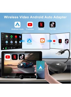 Boyi Android Auto Wireless Adapter Supports Netflix, YouTube, and Tiktok Stream Media Play, for OEM Android Phones Converts Wired Android Auto to Wireless Plug & Play Wireless Android Auto Dongle for Cars  - Image 2