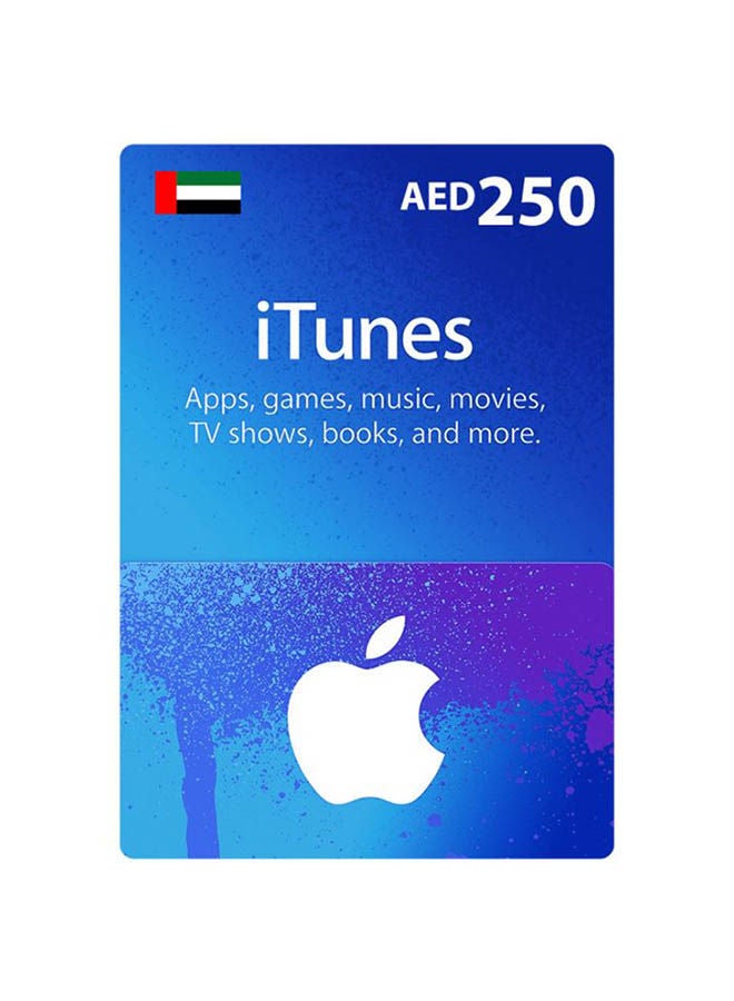 متجر التطبيقات وiTunes الإمارات العربية المتحدة 250 درهمًا إماراتيًا التوصيل عبر الرسائل القصيرة أو الواتساب