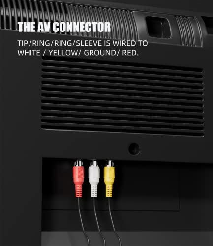 BERLAT Av Cable, 3.5mm to RCA AV Output Cable for TV, Smartphones,MP3, Tablets,Speakers,Home Theater - 5ft - Image 3