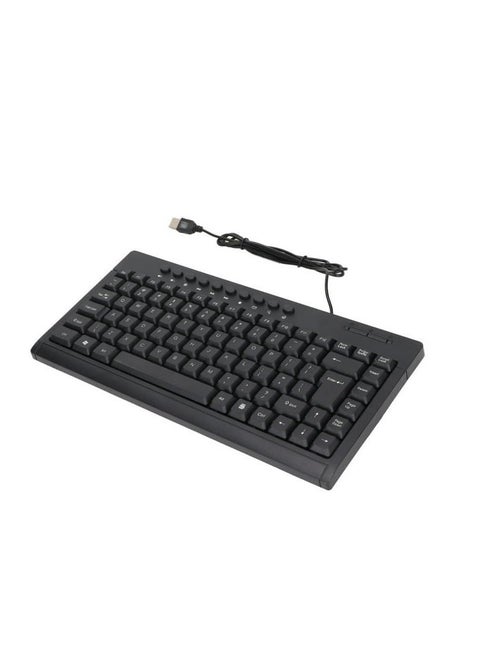 Mini Wired Keyboard, wired standard office mini keybourd, elegant design with modern technology, Black