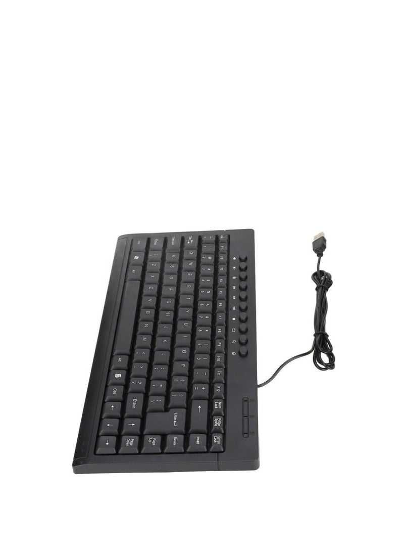 Generic - Mini Wired Keyboard, wired standard office mini keybourd, elegant design with modern technology, Black - Image 1