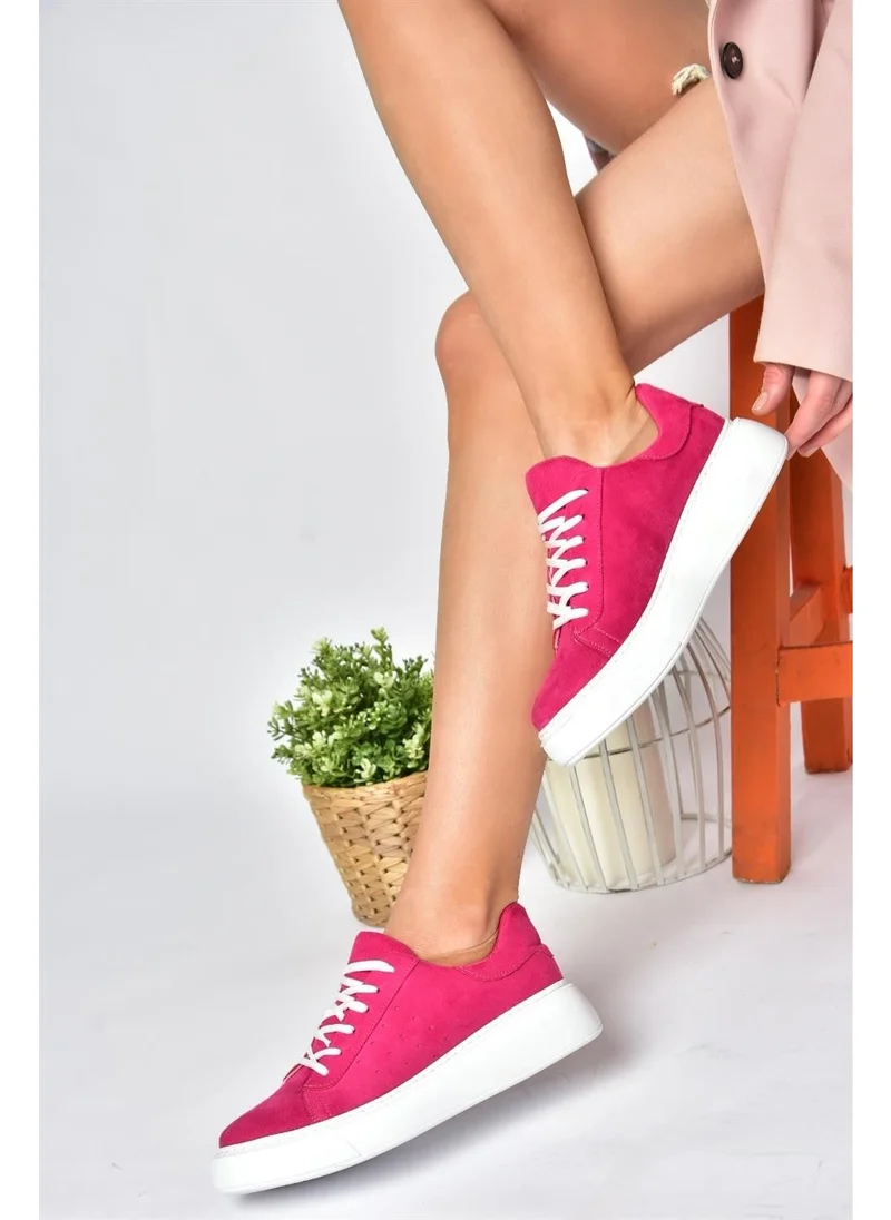 فوكس شوز P602045002 Fuchsia Suede Women's Sports Shoes Sneakers