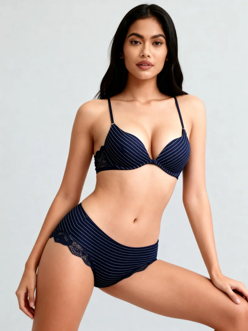 ليس اند مي  Sexy Lace Lingerie Set for Women – Designer Bra & Matching Panty | Romantic Intimates Wear
