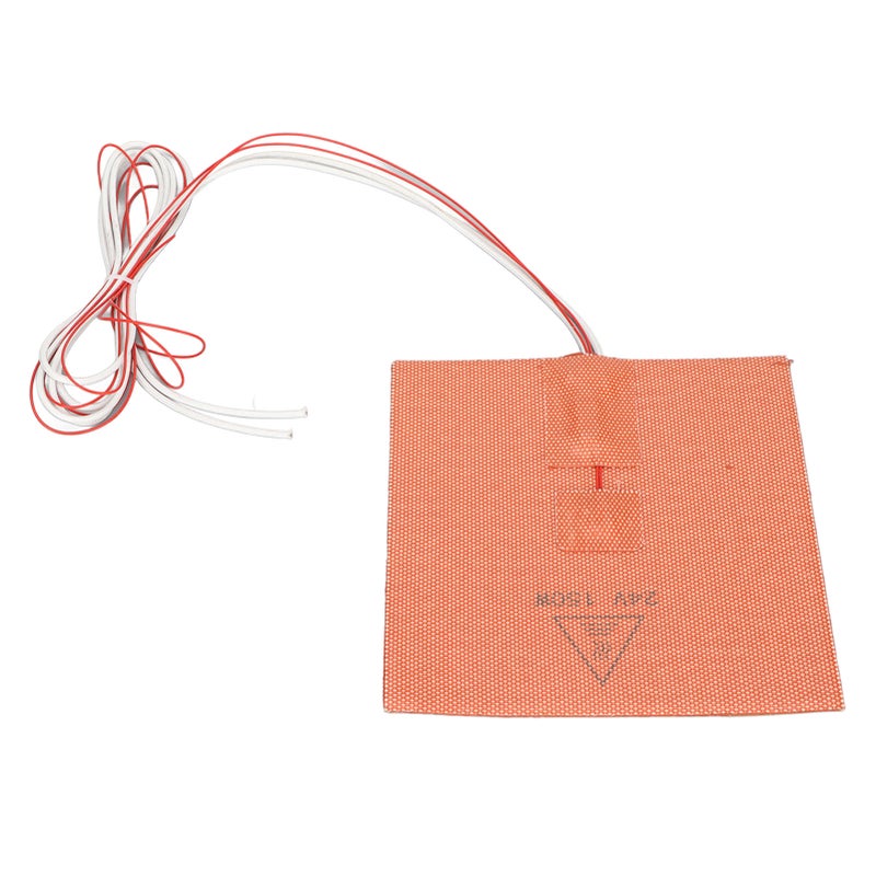 Silicone Heater Pad High Temperature Resistant with Back Glue Hot Bed Silicone Heating Pad 3D Printer Accessories 150x150mm 24V 150W - Image 3